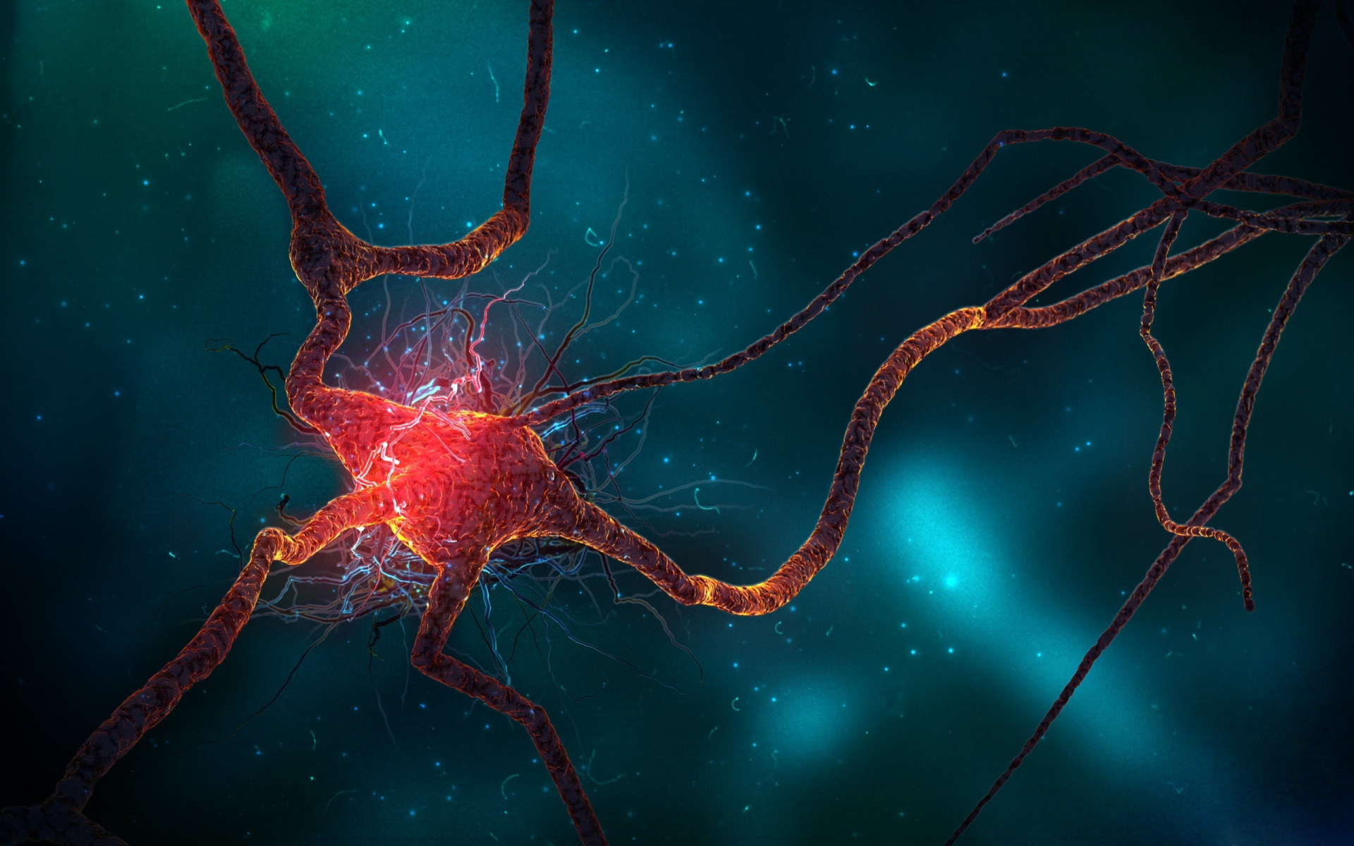 Computer generated image of a single neuron